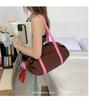 2026 Korean Style Large Capacity Color Block Casual Shoulder Bag