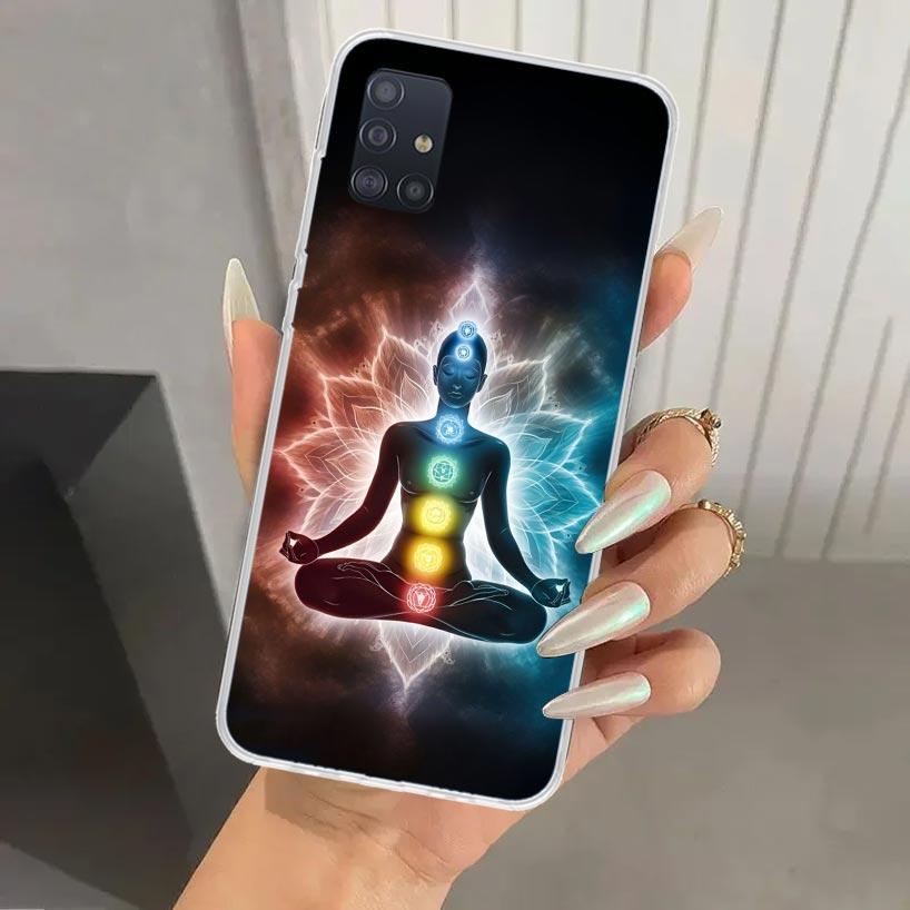 Yoga Chakra Spiritual Energy Universe Phone Case for Samsung Galaxy A52 A32 A22 A12 A02S A50S A30S A10S Note 20 Ultra 10 Plus S1