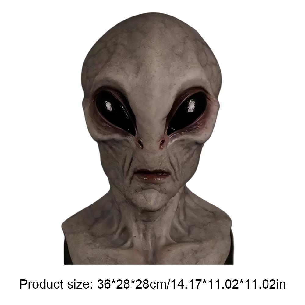 Halloween Alien Maske Maskenballmaske Latex Horror Gesichtsmaske Kreative Alien Gesichtsbedeckung Realistische Alien Kopfmaske für Party Requisiten