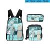 Classic Popular Novelty Funny Robot Dreams 3D Print 3pcs/Set pupil School Bags Laptop Daypack Backpack Lunch bag Pencil Case