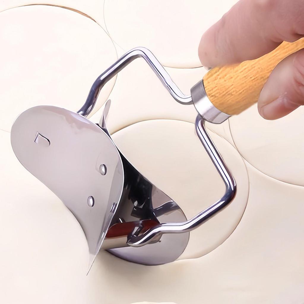 Dumpling Wrapper Cutter Stainless Steel Pastry Rolling Cutter Round Dough Blade Roller Dumpling Skin Mold Pie Wonton Making Tool