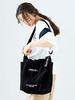 Milkfed BAR AND UNDER LOGO BIG CANVAS BAG 103201053013 Black