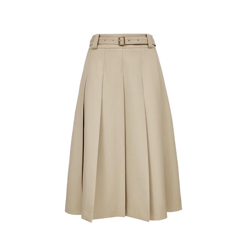 Veromoda Pleated A-line Skirt with Belt