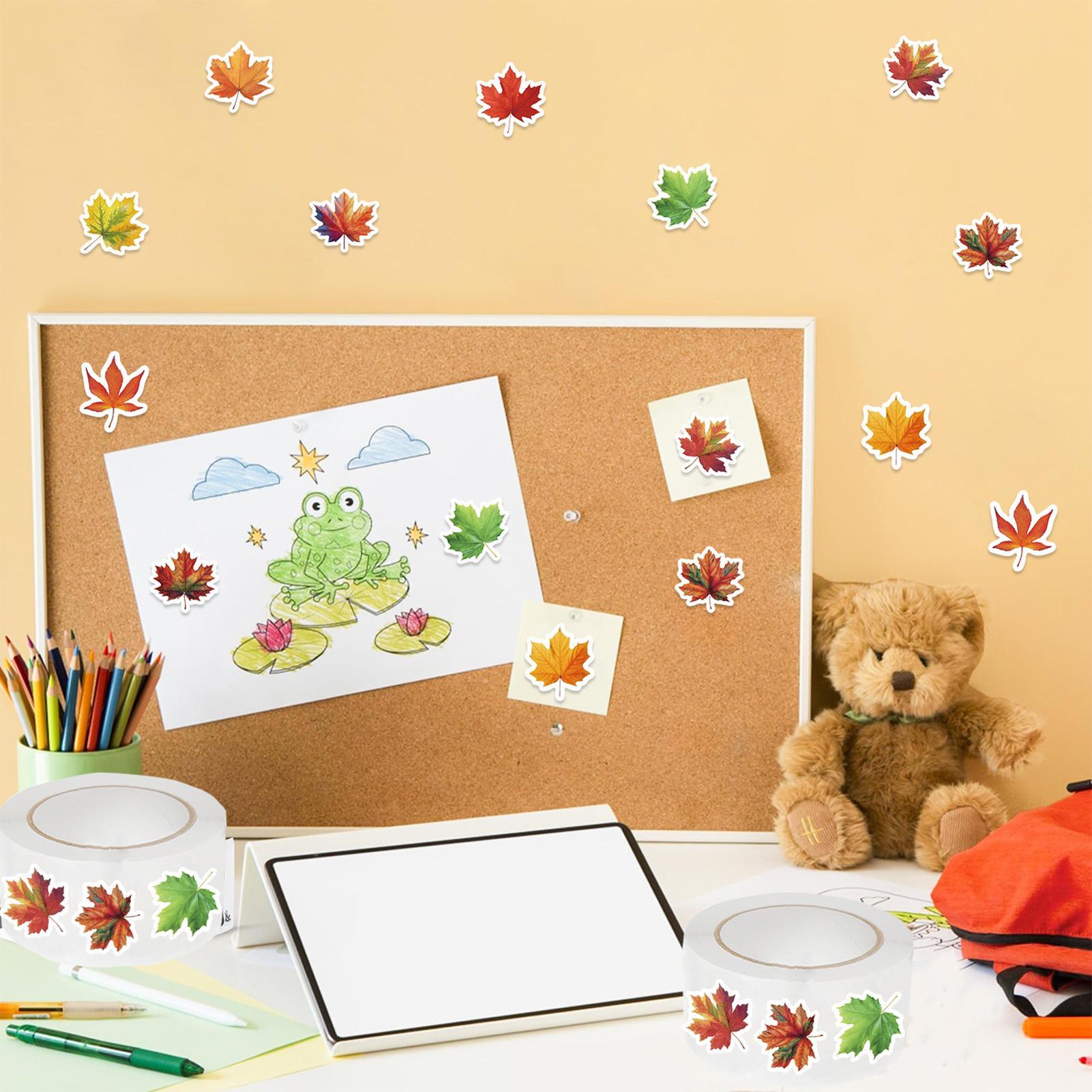

Fall Leaf Stickers 500 Pieces Maple Leaf Laptop Stickers Adhesive Seal Decal Roll For Crafts Journaling Water Bottle Planner China Mainland