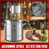 12/22/36L Stainless Steel Boiler Copper New Moonshine Distiller Home Alcohol Water Essential Oil Brewing Kit