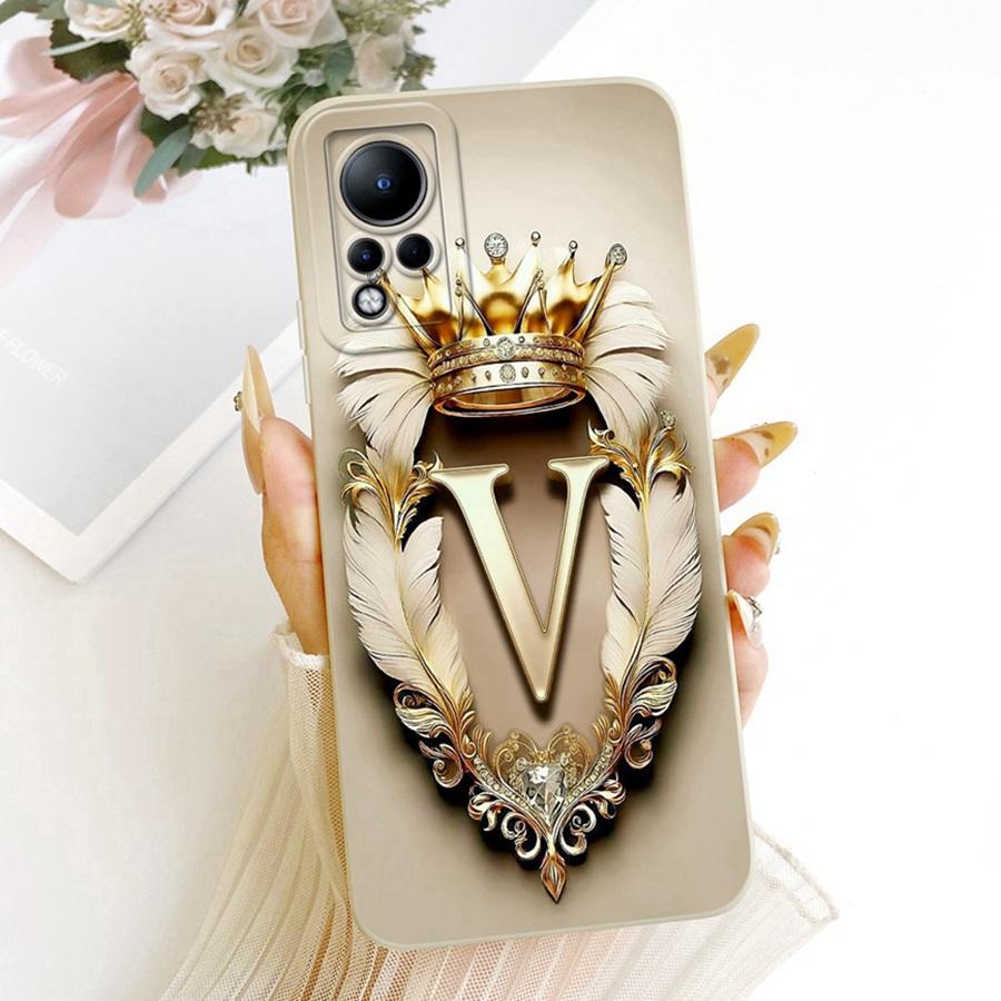 

For Infinix Note 11 X663 Case Initial Letters Shockproof Soft Silicone Back Cover For Infinix Note 12i 2022 Note12 G88 Fundas Note 11 (X663)