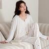 Women's Antibacterial Modal Three-Piece Set: Camisole, Long Sleeve Top, Long Pants - Spring/Autumn Homewear or Outerwear