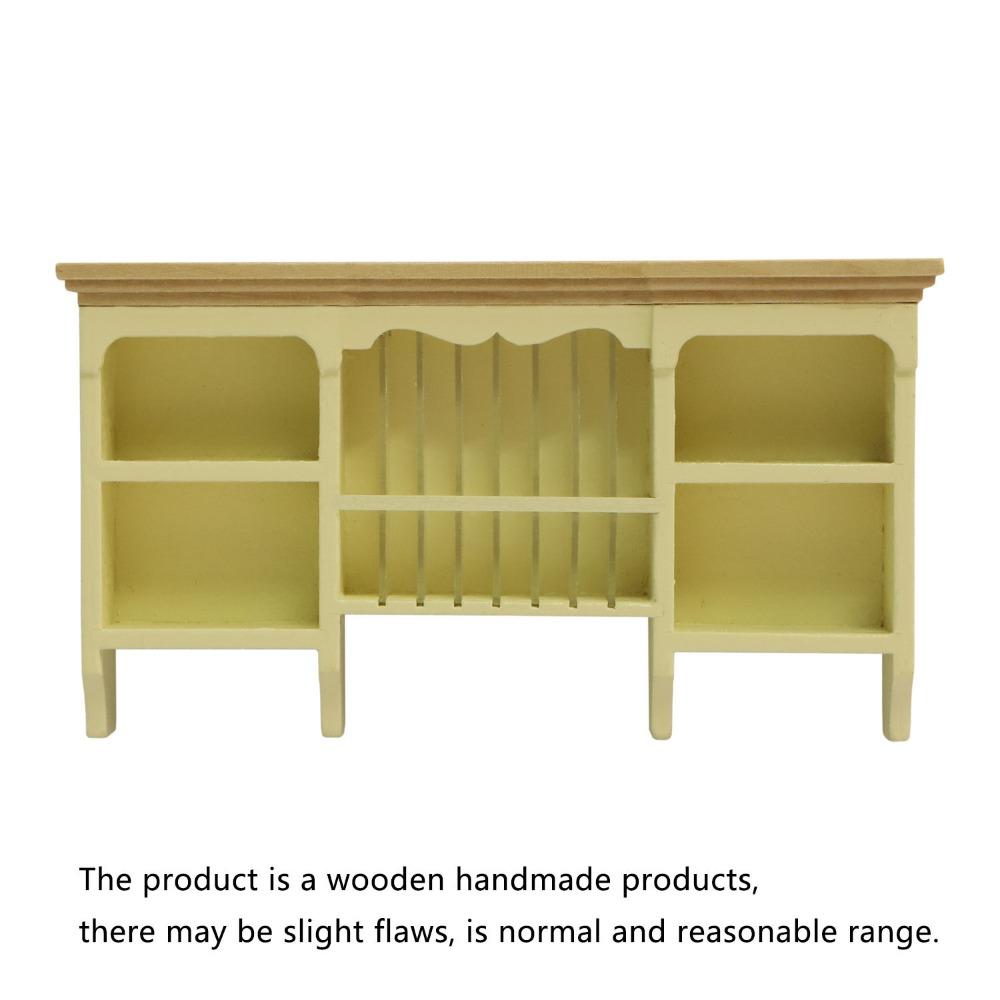 Mini Wall Hanging Cabinet Wooden Display Shelves 1:12 Dollhouse Storage Cabinet  Kids Toys