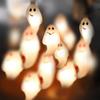 3M/10ft 20LED Ghost String Lights For Halloween Party Decor Halloween Light Yellow