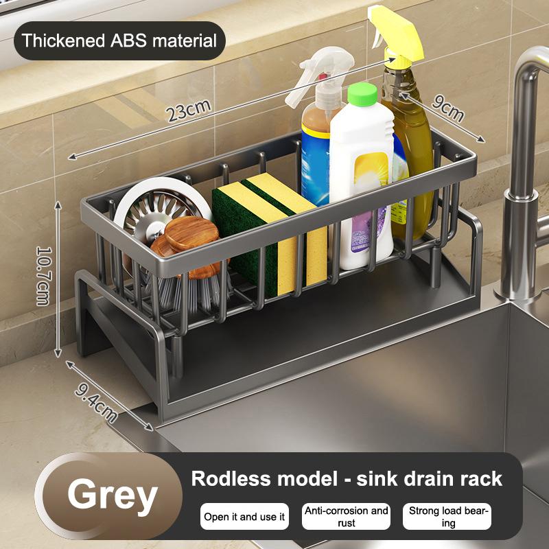 Multifunctional Sponge Rack Drainer Kitchen Shelf Sink Rag Dishwashing Detergent Dishcloth Organiser Kitchen Storage Racks
