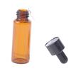 5Pcs/Lot Amber Glass Pipette Bottle Jars Cosmetic Perfume Essential Oil Bottles