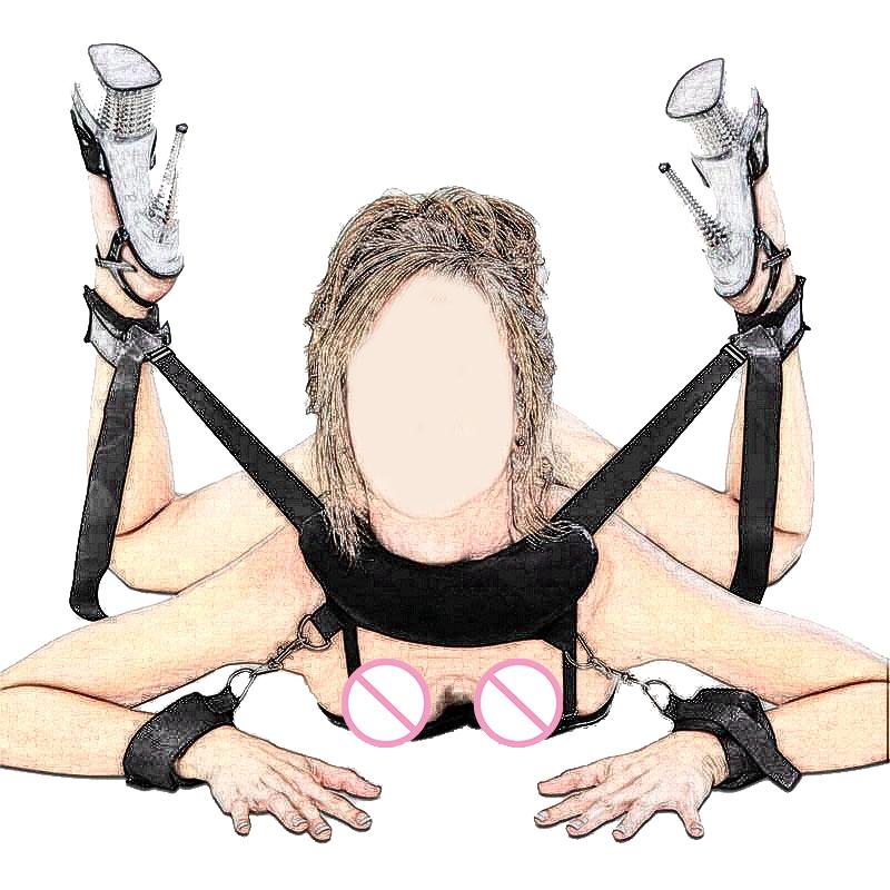Erotische Paare Erotikspiele BDSM Bondage Sexspielzeug für Frauen Handgelenke &; Fußfesseln Handschellen Keuschheitsgürtel Zubehör Sex