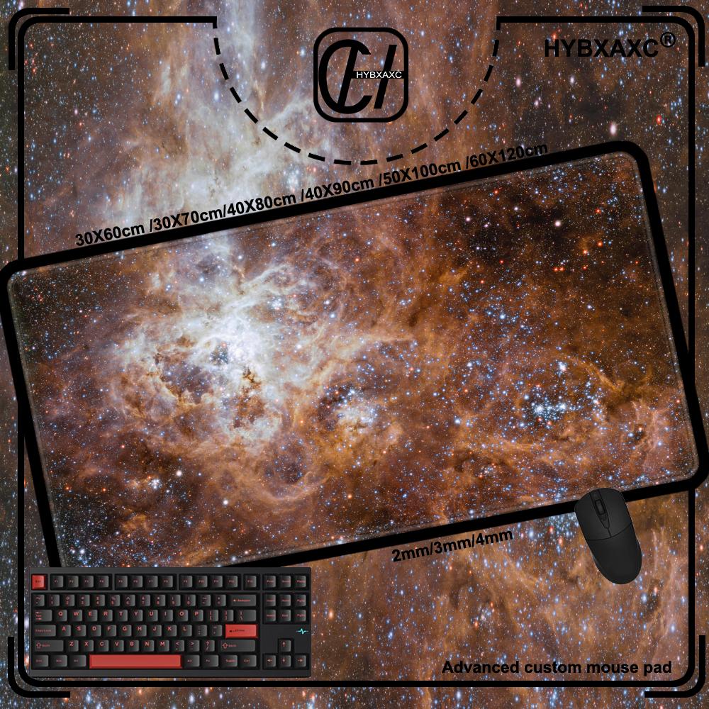 Space Gamer Mousepad Computer Gaming Large Mouse Pad Xmm Nonslip Nebula Laptop Carpet Galaxy HD Print Desk Mat Mouse Mat