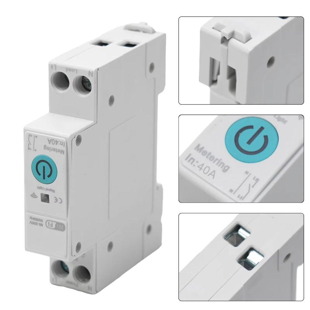 1P+N Smart Timer Switch 1P 6A Smart Home Switch Energy Monitoring Remote Control Switch  Smart Home