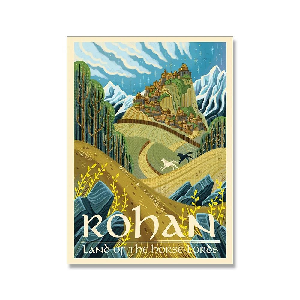 Middle Earth Landscape Lotr Posters Prints Tolkien Wall Art Canvas Painting Wall Pictures Travel Gift For Living Room Home Decor