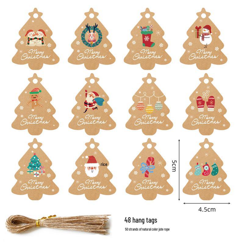 Christmas Tree Hanging Tag & Gift Message Card