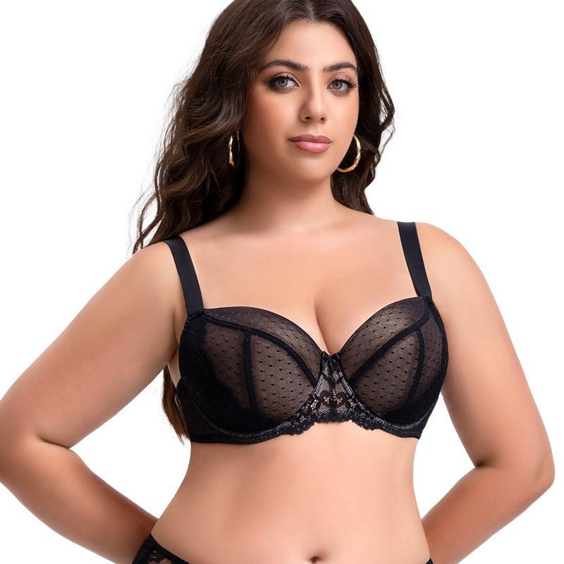 Plus Size Lace Full Cup Women Bra Comfortable Breathable For Large Bust Underwear