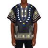 Traditionelles Dashiki-Hemd für Herren Afrikanischer Print Kurzarm Lockerer Schnitt Lässiges Tunika-Oberteil für den täglichen Gebrauch