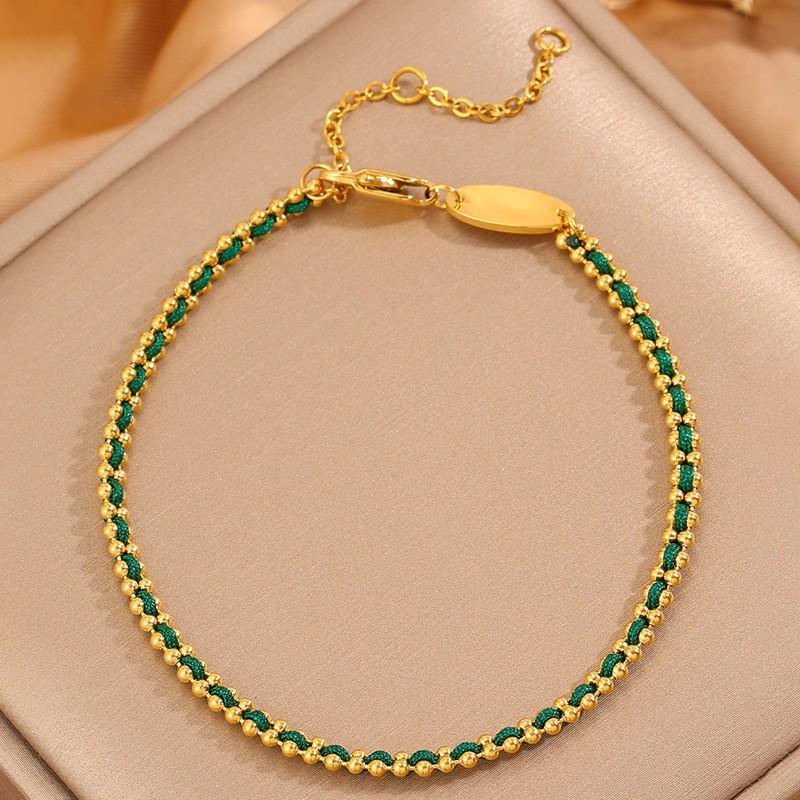 Korean Fashion Titanium Steel Diamond Inlaid Women's Luxury Bracelet