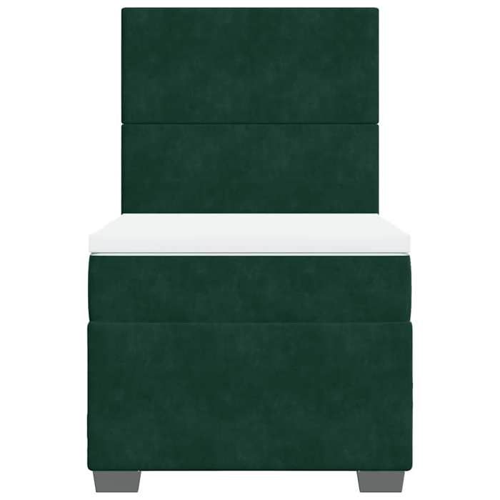 Maison Exclusive - Sommier à lattes de lit et matelas Vert foncé 80x200 cm Velours