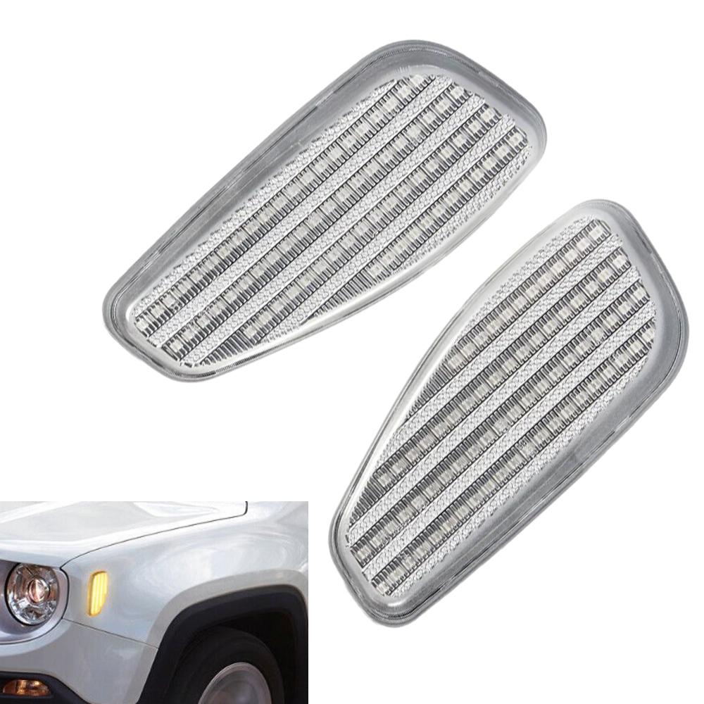 LED Side Marker Lights Turn Signal Light Sequential Blinker Lamp Amber For Jeep Renegade 2014 2015 2016 2017 2018 2019 2020 2026