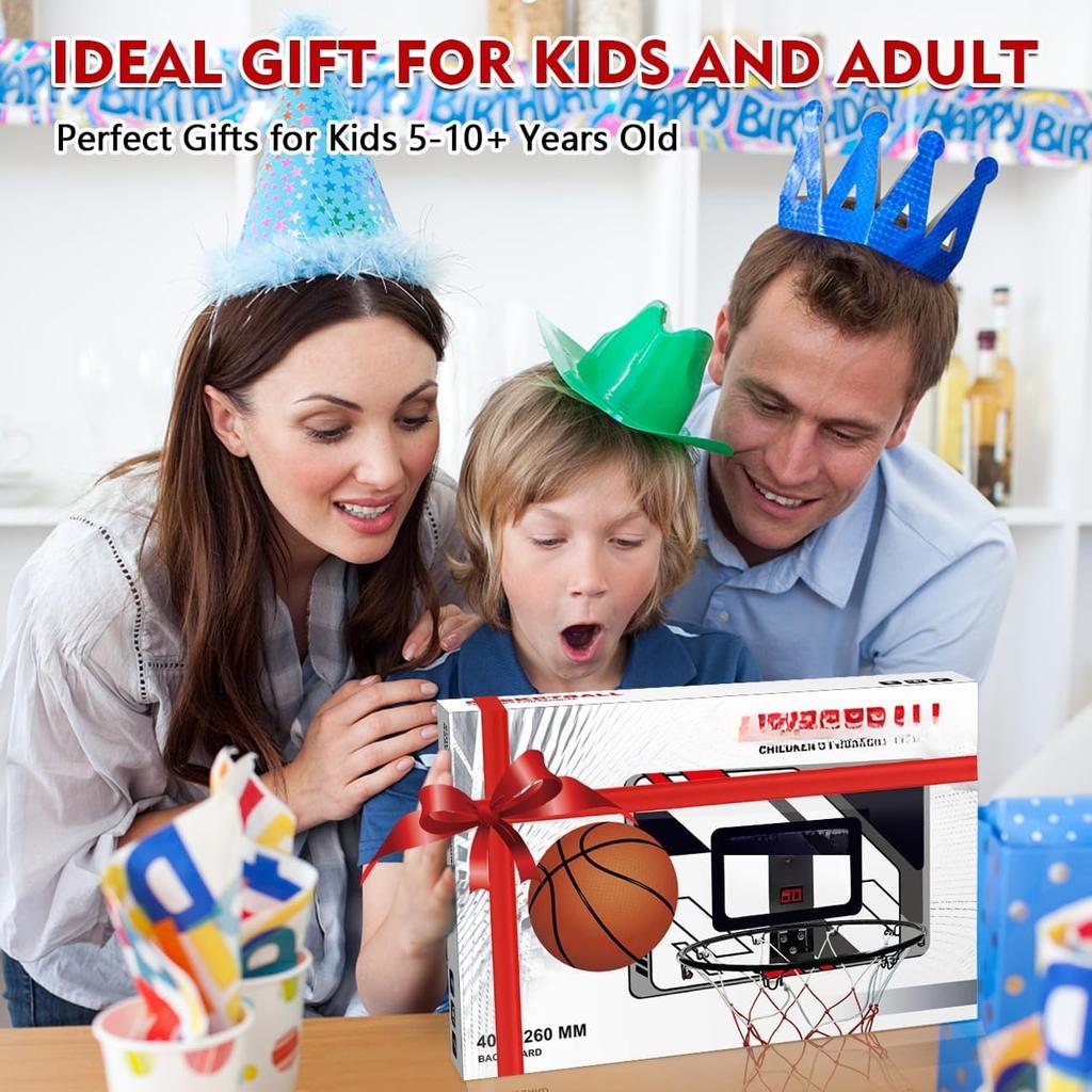 Basketball Hoop Indoor  Mini Basketball Hoop with Electronic Scoreboard Basketball Toys