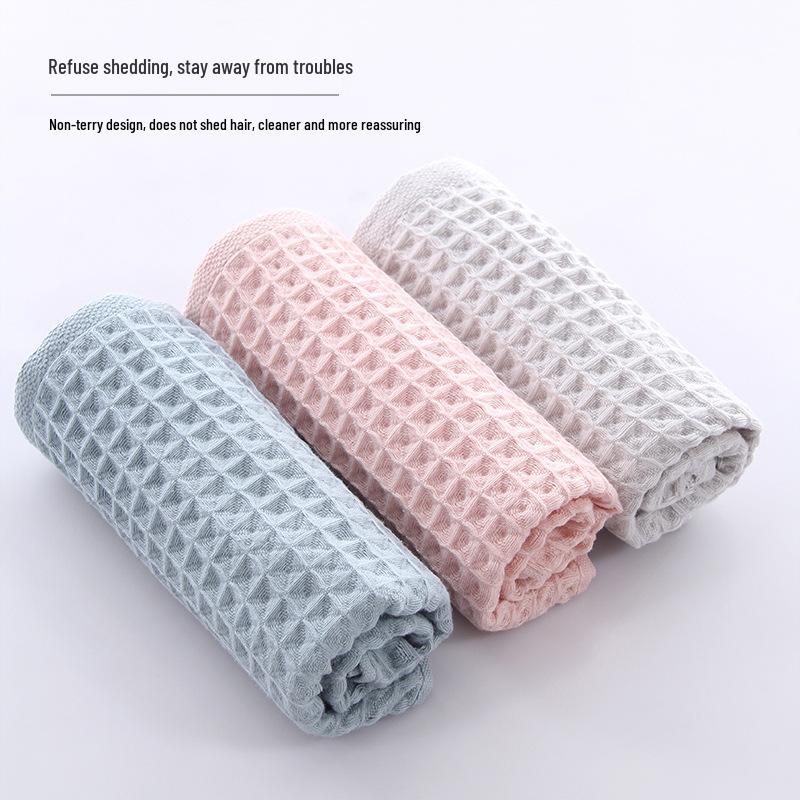 Honeycomb Waffle Pure Cotton Absorbent Face Washcloth Towel