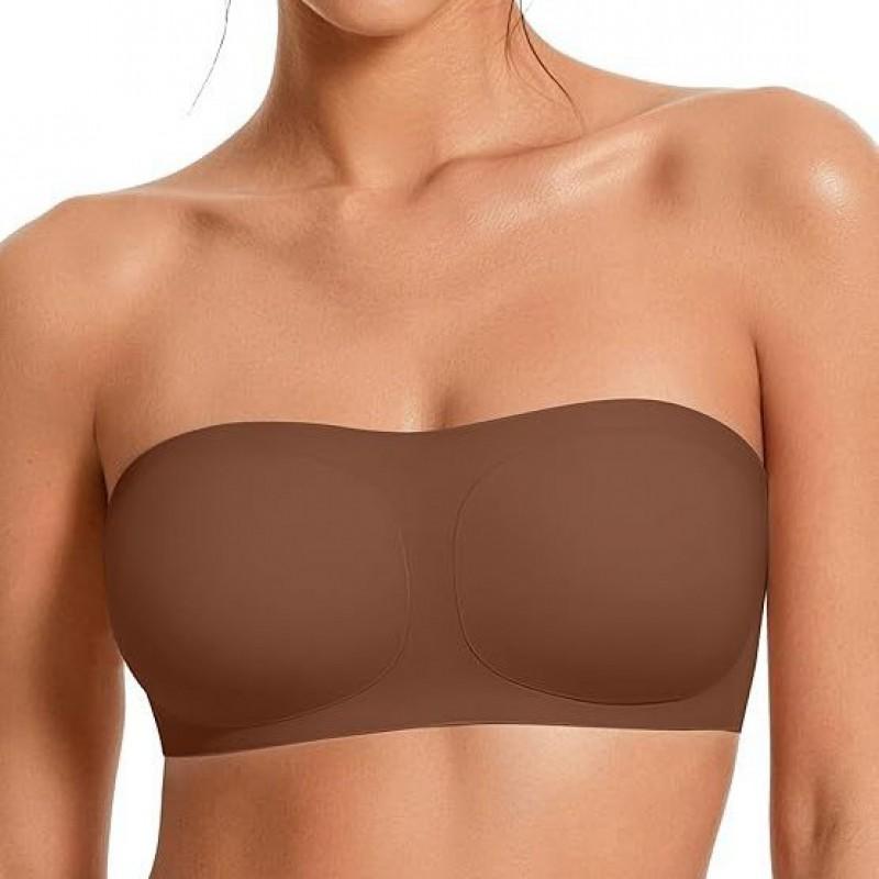 Seamless Strapless Bra Invisible Non-Slip Bandeau Push Up Women