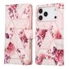 Apple 17Pro/16E Marble Patchwork Leather Case with Card Slot for iPhone Air