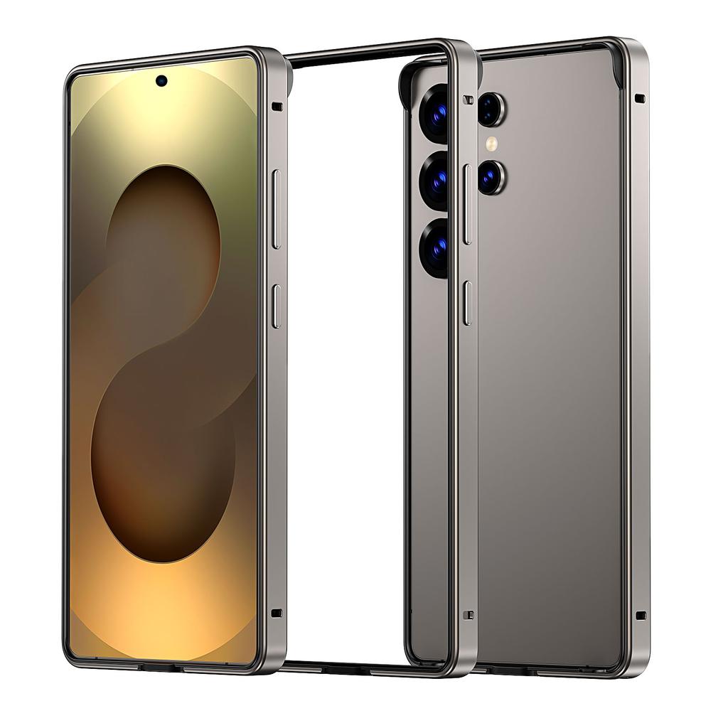 Kovový nárazníkový kryt Titanově šedý pro Samsung Galaxy S26 Ultra S25 Plus S25Ultra S25 S24 S24Plus Ochranný rámeček na telefon Příslušenství