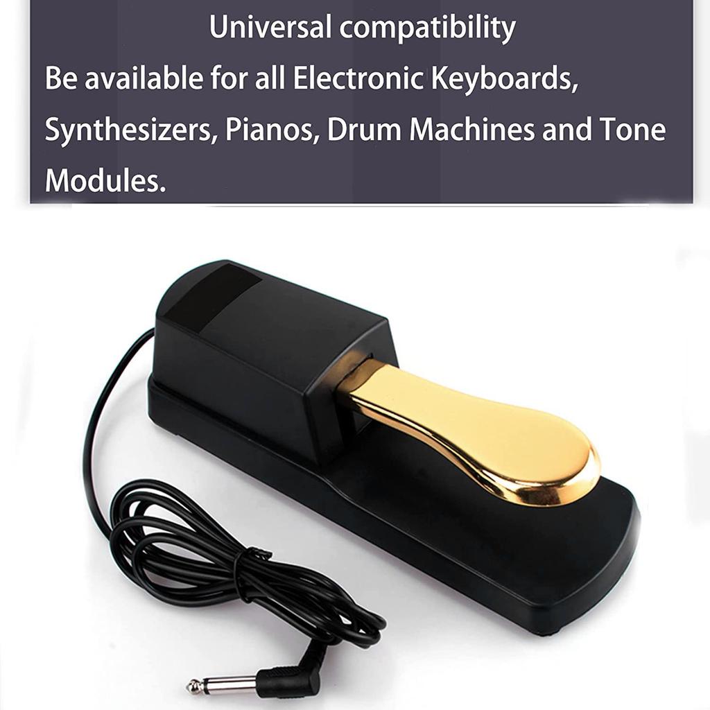 Pmkvgdy Universal Sustain Pedal Non-Slip Durable Keyboard MIDI Synthesizer Piano