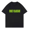 Cult Classic Vintage Black and White Bold Letter Printed High Street T-Shirt Cotton Graphic Tee Unisex Unisex Summer Streetwear