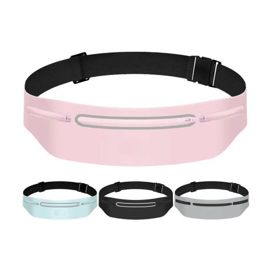 Running Belt Fanny Pack 3 Pockets Adjustable Waist Bag Workout Phone Holder Bag Fits Phones Up to 7.5 Inch for Men Women Fitness Hiking Jogging