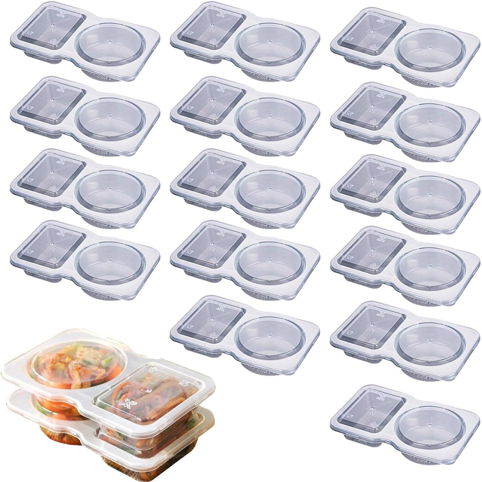 Reusable Leakproof Food Storage Containers with Lids Set of 5 Portion Control Meal Prep Containers for Lunch Snacks One Size