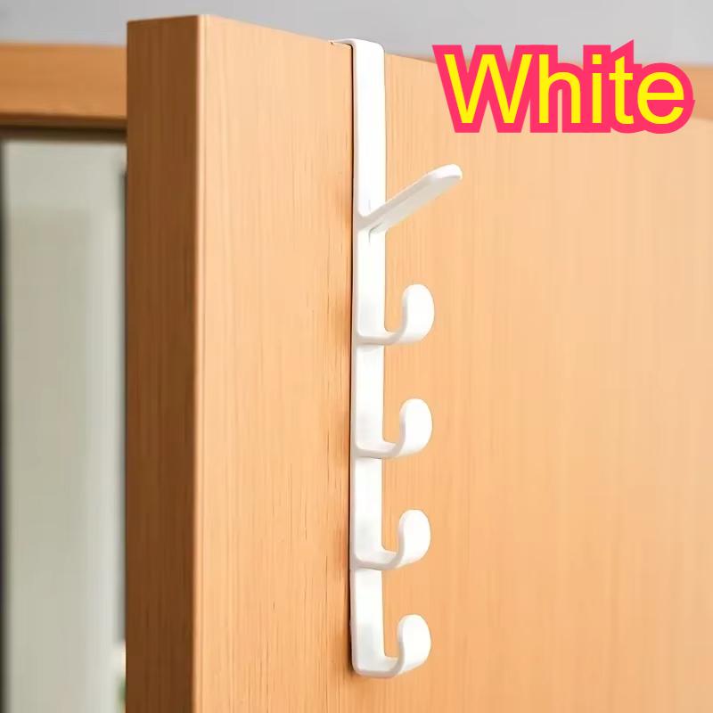 Bedroom Door Hanger Clothes Hanging Rack Over The Door Plastic Home Storage Organization Hooks, Purse Holder For Bags Rails