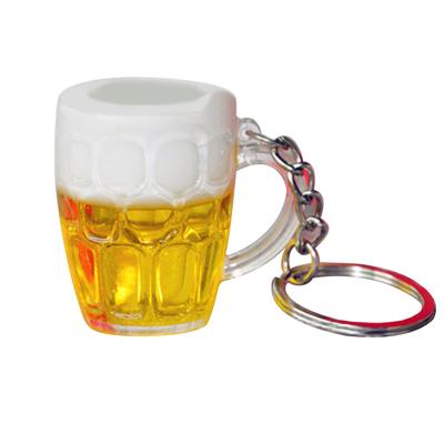 Portachiavi con ciondolo a forma di tazza di birra, unico, per auto, borsa, decorazione da appendere