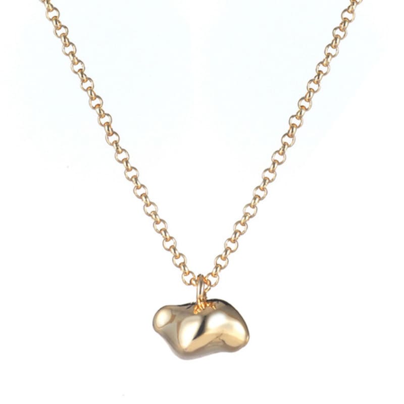 Unsichtbares Collage KLEINES ZITRONENKURVE COLLIER_GOLD