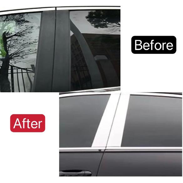 6pcs Set Silvery Chrome Pillar Posts Fits for Kia Sportage 2011-2016 2015 2014 Car Plated Sticker Window Door Side Trim Decal a