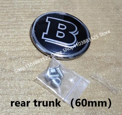 45/60mm Car Modified Badge Front Bonnet Hood Emblem Rear Trunk B Logo Badge for BRABUS W203 W204 W205 W254 W210 W211 W220 C E S