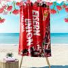 Union Berlin Logo Aufdruck Strandtuch, Großes Weiches Schnelltrocknendes Handtuch für Strand Camping Schwimmen