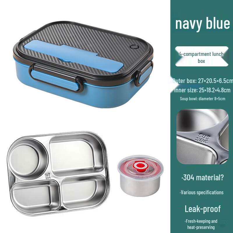 304 Stainless Steel Divided Lunch Box