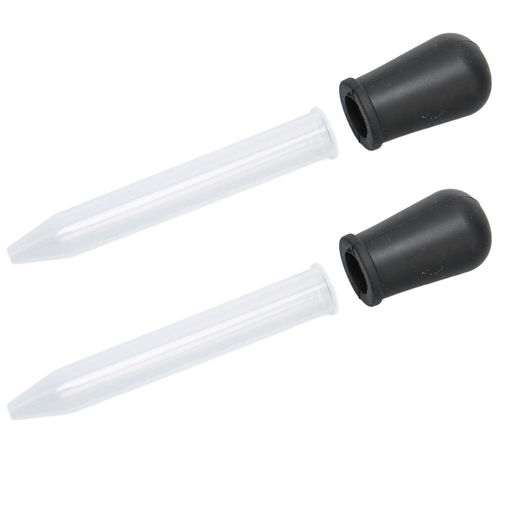 2pcs Liquid Dropper 5ml Capacity Safe Reliable Light Weight Compact Portable Pipettes for Scientific ExperimentsBlack