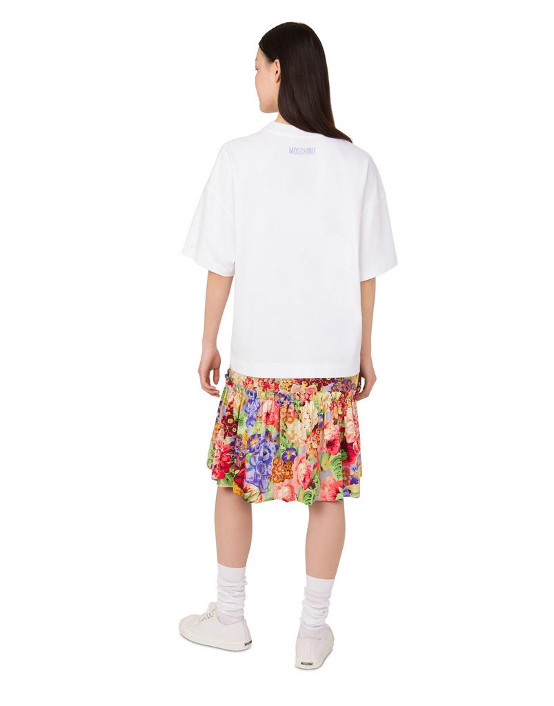 Moschino Rose & Peony Teddy Bear Oversized Cotton Dress
