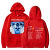 Eminem The Slim Shady Tour Vintage Portrait Front & Back Print Hoodie Unisex Hip Hop Casual Fashion Sweatshirt Warm Yet Not Bulky for Autumn & Winter