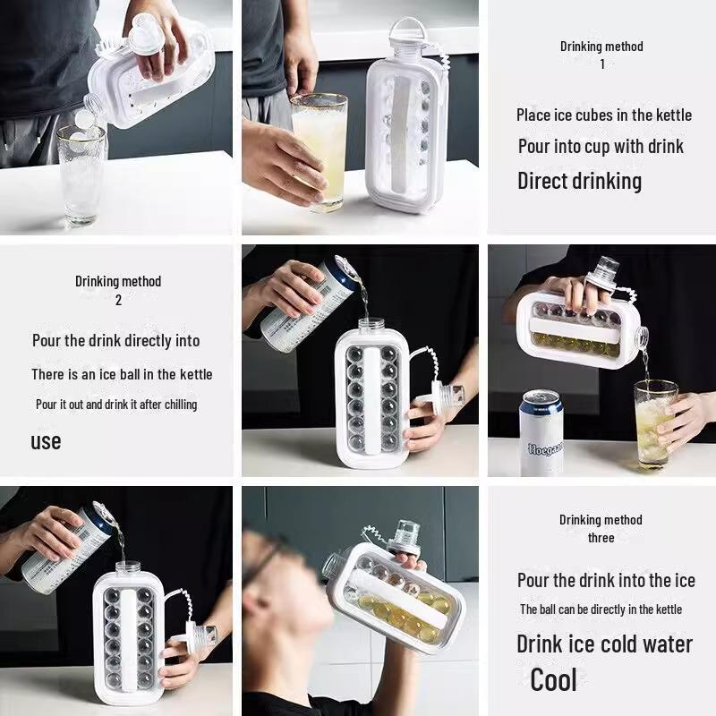 Portable Foldable Ice Tray with Ice Ball Mold