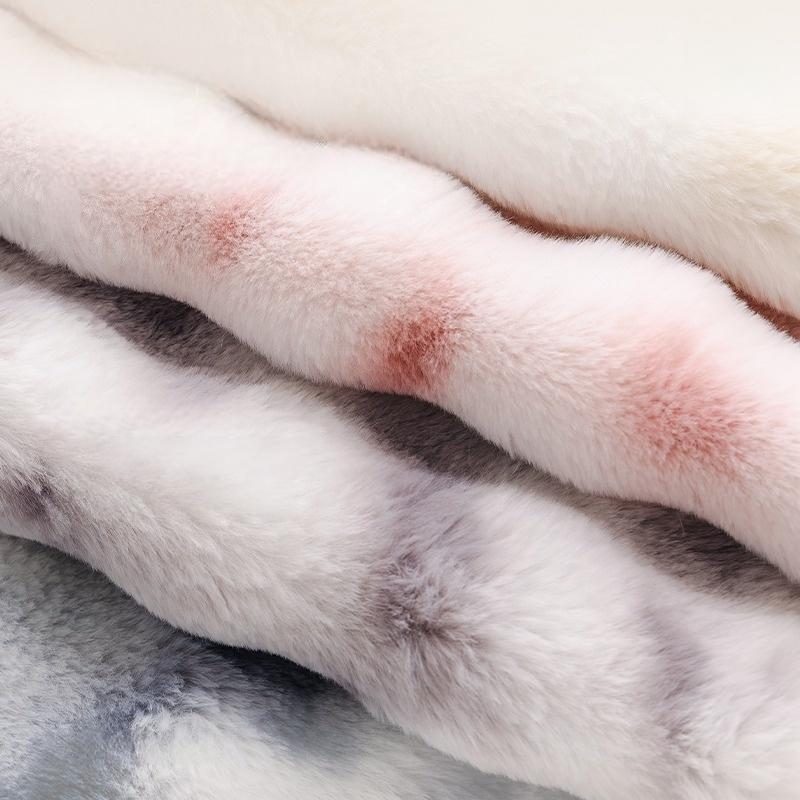 Thicken Tie-Dye Imitation Rabbit Fur Plush Sofa Slipcover Non-Slip Soft Sofa Towel Couch Cover For Living Room Modern Home Decor