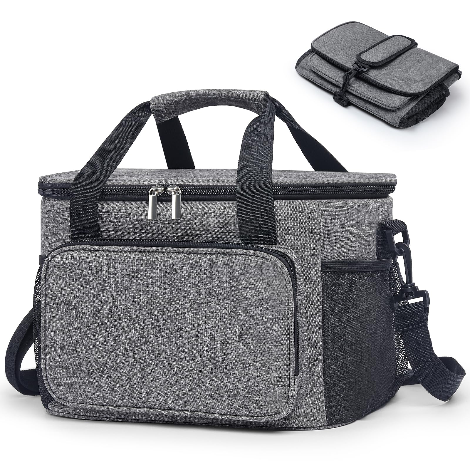 

Medium-sized 15L cooler box, foldable and wear-resistant, with 5-layer insulation for cold and warmth, waterproof, lightweight, and leak-proof.