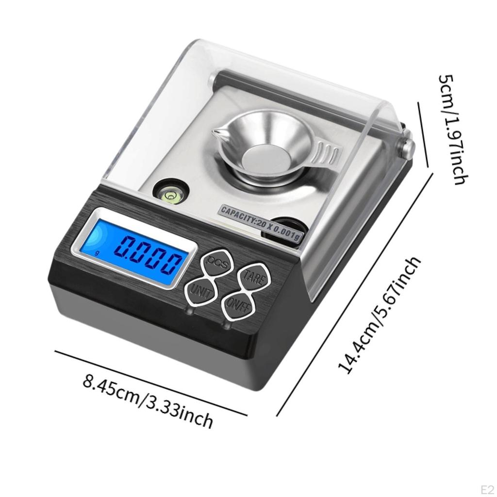Digital Jewelry Scale Portable Milligram with Storage Pouch Weighing Tools for Home