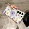 Suitable for Samsung Mobile Phone Case S25u a53 High permeability Electroplating Flowers S22 S24 Double Layer Printed Anti Fall Shell