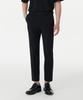 Tapered Hidden Banding Crop Slacks [Black]